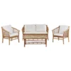 Beliani - MAGGIORE - Loungeset Voor 4 - Lichte Houtkleur - Bamboehout