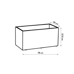 Elho Vivo Next Plantenbak B 80 Cm - Wit -Tuin & Buiten 10128234
