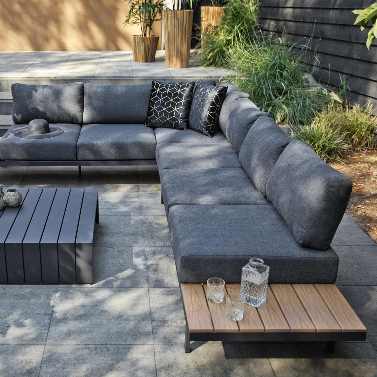 Exotan Bari Platform Loungeset - Grijs Exotan Bari Platform Loungeset - Grijs -Tuin & Buiten 10200429