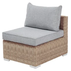 Beliani - CONTARE - Loungeset Voor 6 - Bruin - Linkszijdig - PE Rotan -Tuin & Buiten 10547737