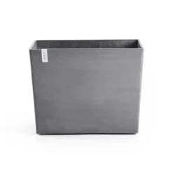 Ecopots Paris Bloempot Met Wielen B 85 X D 40 Cm - Grijs