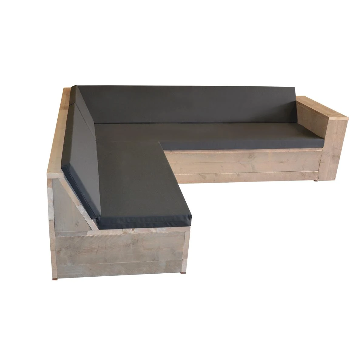 Wood4you Loungeset 1 Steigerhout 210x200 Cm - L-vorm - Incl Kussens Wood4you Loungeset 1 Steigerhout 210x200 Cm - L-vorm - Incl Kussens -Tuin & Buiten 10689593