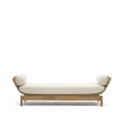 Kave Home - Ligstoel Catalina Beige Van Touw En Massief Acaciahout FSC -Tuin & Buiten 10715597