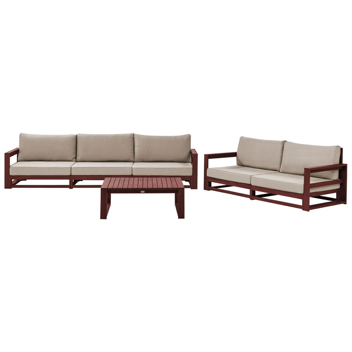 Beliani-TIMOR-Loungeset 5-Mahonie-FSC® Gecertificeerd Acaciahout Beliani-TIMOR-Loungeset 5-Mahonie-FSC® Gecertificeerd Acaciahout -Tuin & Buiten 10795319