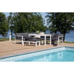 24Designs Alentejo Tuinset - Wit Aluminium -Tuin & Buiten 10813373