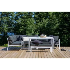 24Designs Alentejo Tuinset - Wit Aluminium -Tuin & Buiten 10813380