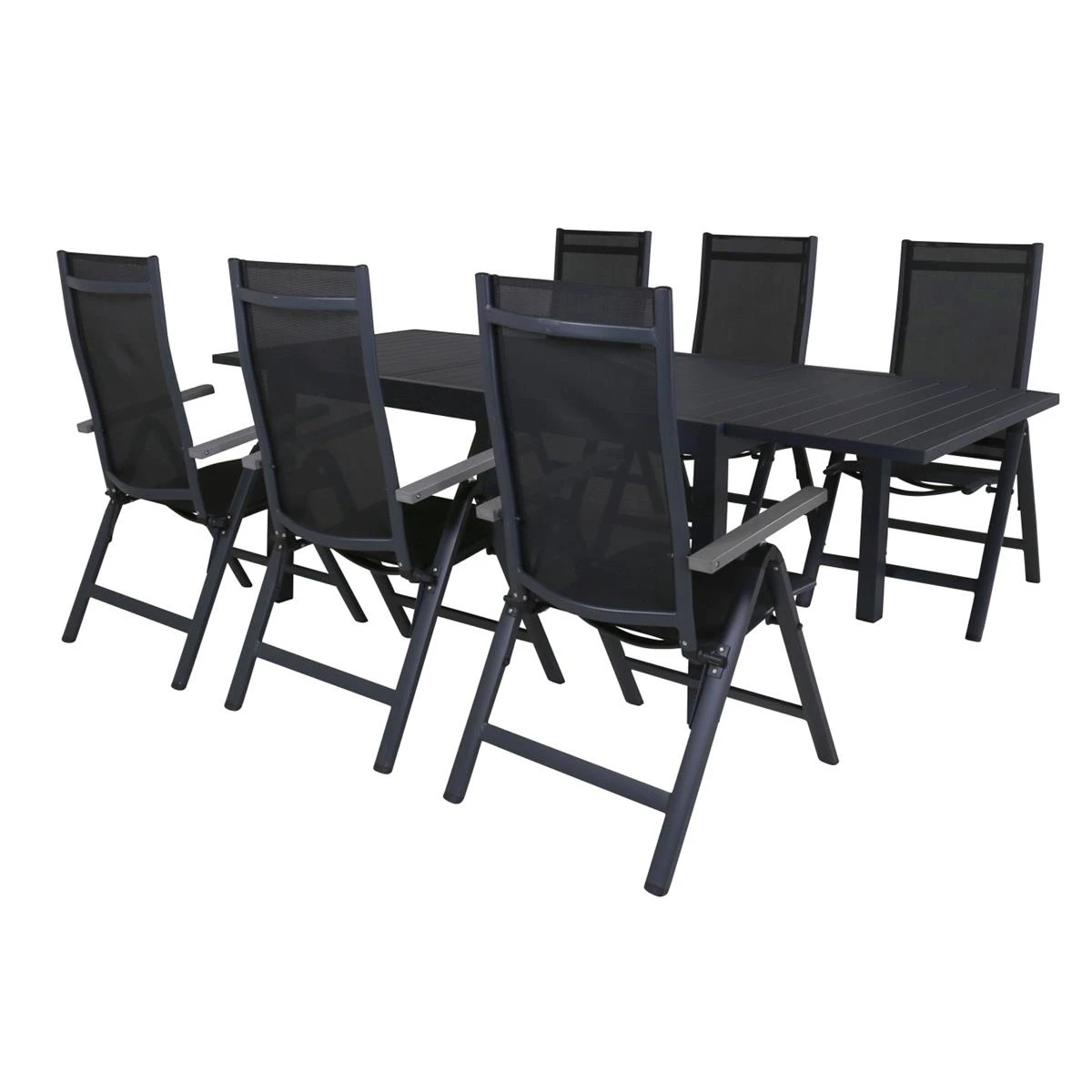 24Designs Nerja Tuinset - 6 Stoelen + Tuintafel - Zwart 24Designs Nerja Tuinset - 6 Stoelen + Tuintafel - Zwart -Tuin & Buiten 10813401