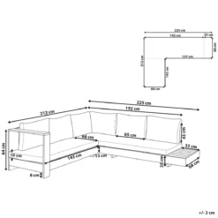 Beliani - MARETTIMO - Loungeset Voor 5 - Lichte Houtkleur - Acaciahout 7 Beliani - MARETTIMO - Loungeset Voor 5 - Lichte Houtkleur - Acaciahout -Tuin & Buiten 10819521