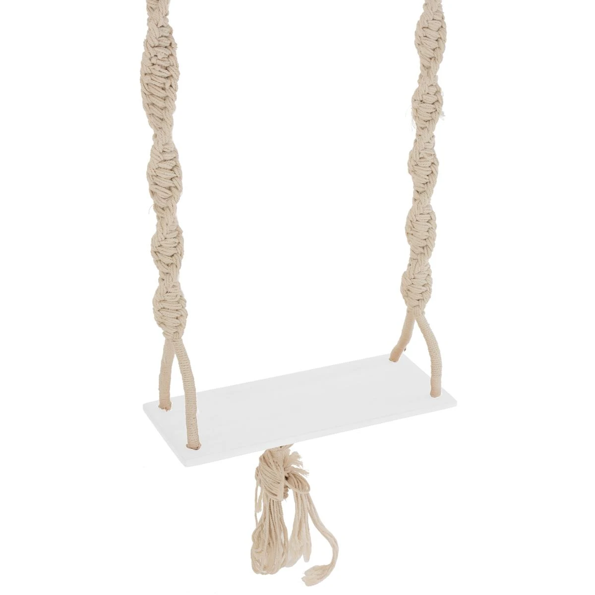 J-Line Schommel Boho Katoen|Hout Beige J-Line Schommel Boho Katoen|Hout Beige -Tuin & Buiten 10835384