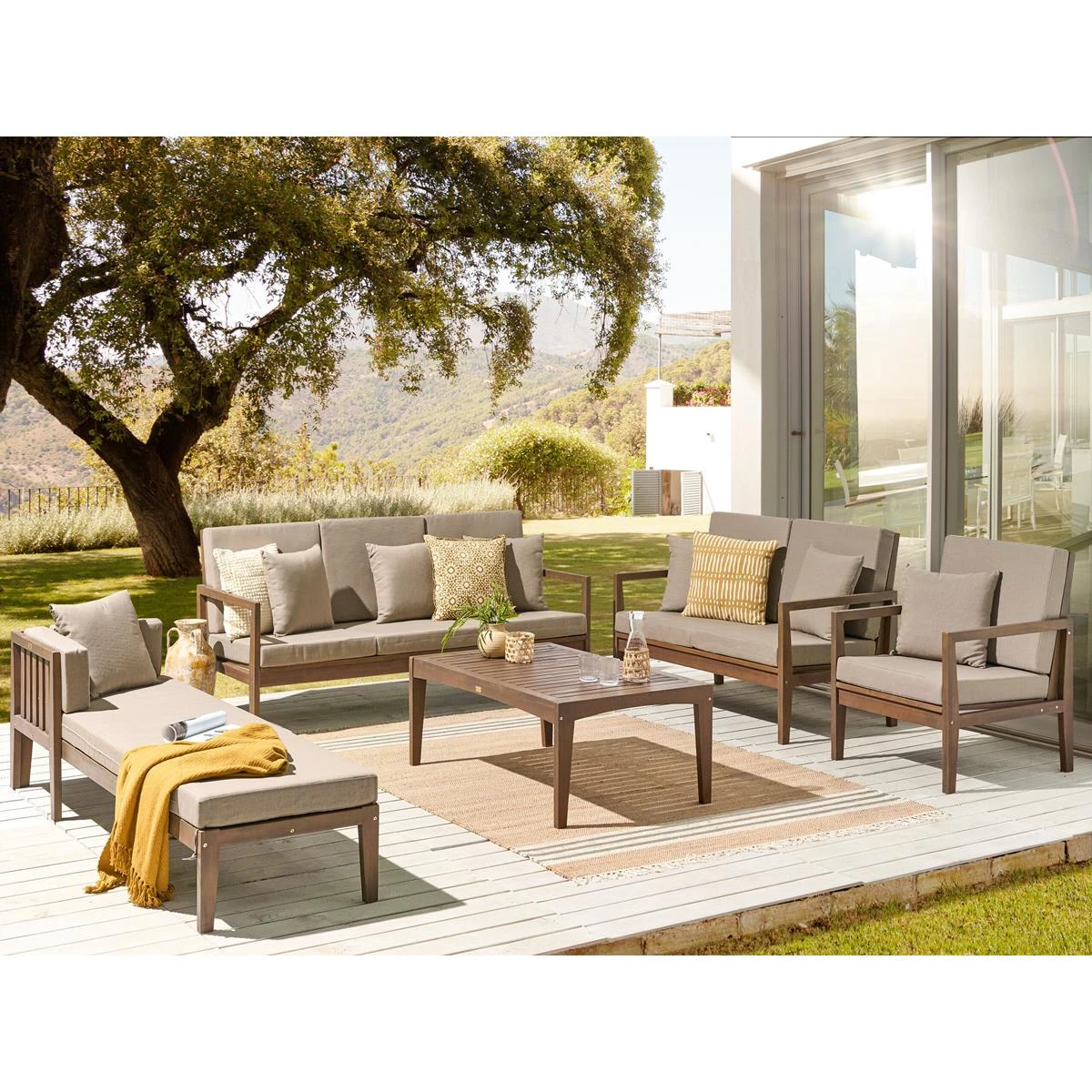 Beliani-PATAJA-Loungeset-Donkerhout-FSC® Gecertificeerd Acaciahout Beliani-PATAJA-Loungeset-Donkerhout-FSC® Gecertificeerd Acaciahout -Tuin & Buiten 10899881