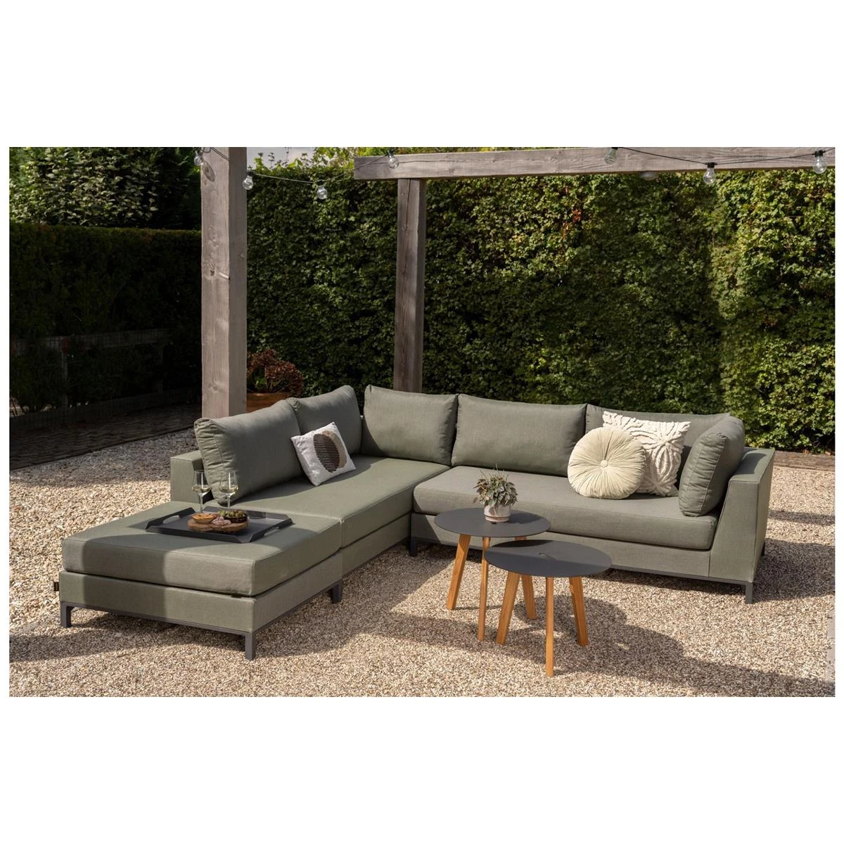 Exotan Loungeset Buiten Capri - Aluminium - Groen - 60x246x262 Exotan Loungeset Buiten Capri - Aluminium - Groen - 60x246x262 -Tuin & Buiten 10911636