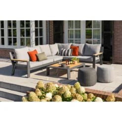 Exotan - Hoekbank Loungeset Valerie Rechts - Antraciet -Tuin & Buiten 10911643