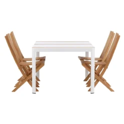 24Designs Manarola Tuintafel En 4 Teak Tuinstoelen -Tuin & Buiten 10924314