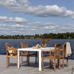 24Designs Manarola Tuintafel En 4 Teak Tuinstoelen -Tuin & Buiten 10924321