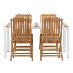 24Designs Manarola Tuintafel En 4 Teak Tuinstoelen -Tuin & Buiten 10924327