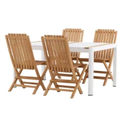 24Designs Manarola Tuintafel En 4 Teak Tuinstoelen -Tuin & Buiten 10924331