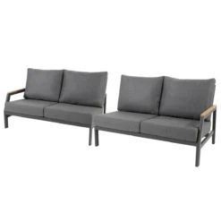 Taste By 4 Seasons Ravenna Loungebanken Links En Rechts - Donker Grijs