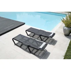 SCAB Vela Verstelbaar Ligbed Met Wielen - Set Van 2 - Antracietgrijs 4 SCAB Vela Verstelbaar Ligbed Met Wielen - Set Van 2 - Antracietgrijs -Tuin & Buiten 11038163