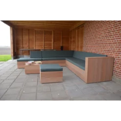 Wood4you - Loungeset 7 Bankirai 250cm|250cm Incl Kussens -Tuin & Buiten 11070889