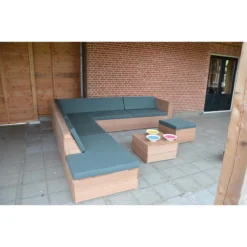 Wood4you - Loungeset 7 Bankirai 250cm|250cm Incl Kussens -Tuin & Buiten 11070891