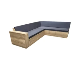 Wood4you - Loungeset 1 Steigerhout 250x200 Cm - GL-vorm- Incl Kussens