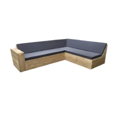 Wood4you - Loungeset 1 Steigerhout 250x200 Cm - GL-vorm- Incl Kussens 5 Wood4you - Loungeset 1 Steigerhout 250x200 Cm - GL-vorm- Incl Kussens -Tuin & Buiten 11070949