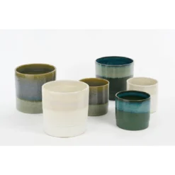 Mica Decorations Olof Bloempot - H24 X Ø26 Cm - Terracotta - Crème -Tuin & Buiten 11072808