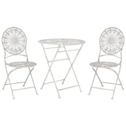 Beliani - SCAFA - Bistro Set - Wit - IJzer