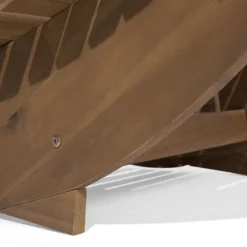 Beliani - BRESCIA - Strandstoel Set Van 2 - Lichte Houtkleur|Blauw -Tuin & Buiten 11142678