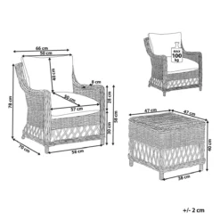Beliani - RIBOLLA - Tuinstoel - Natuurlijk - Rotan 9 Beliani - RIBOLLA - Tuinstoel - Natuurlijk - Rotan -Tuin & Buiten 11290370