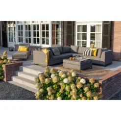 Exotan Hocker Buiten Rhodos - Aluminium - Stone Grey - 42x90x90 2 Exotan Hocker Buiten Rhodos - Aluminium - Stone Grey - 42x90x90 -Tuin & Buiten 11680256