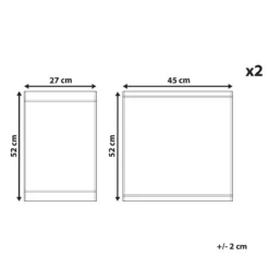 Beliani - CINE - Ligstoel Doek Set Van 2 - Groen - Polyester -Tuin & Buiten 9435675