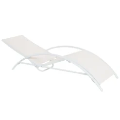 Beliani - GAETA - Zonnenbed - Beige - Staal -Tuin & Buiten 9436171