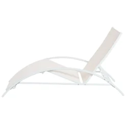 Beliani - GAETA - Zonnenbed - Beige - Staal -Tuin & Buiten 9436175