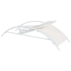 Beliani - GAETA - Zonnenbed - Beige - Staal -Tuin & Buiten 9436180