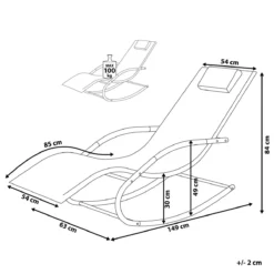 Beliani - CARANO - Strandstoel - Groen - Staal -Tuin & Buiten 9438690