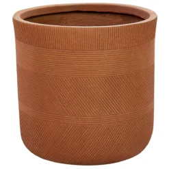 Beliani - VOULA - Bloempot - 40 Cm - Goudbruin - Kleivezels