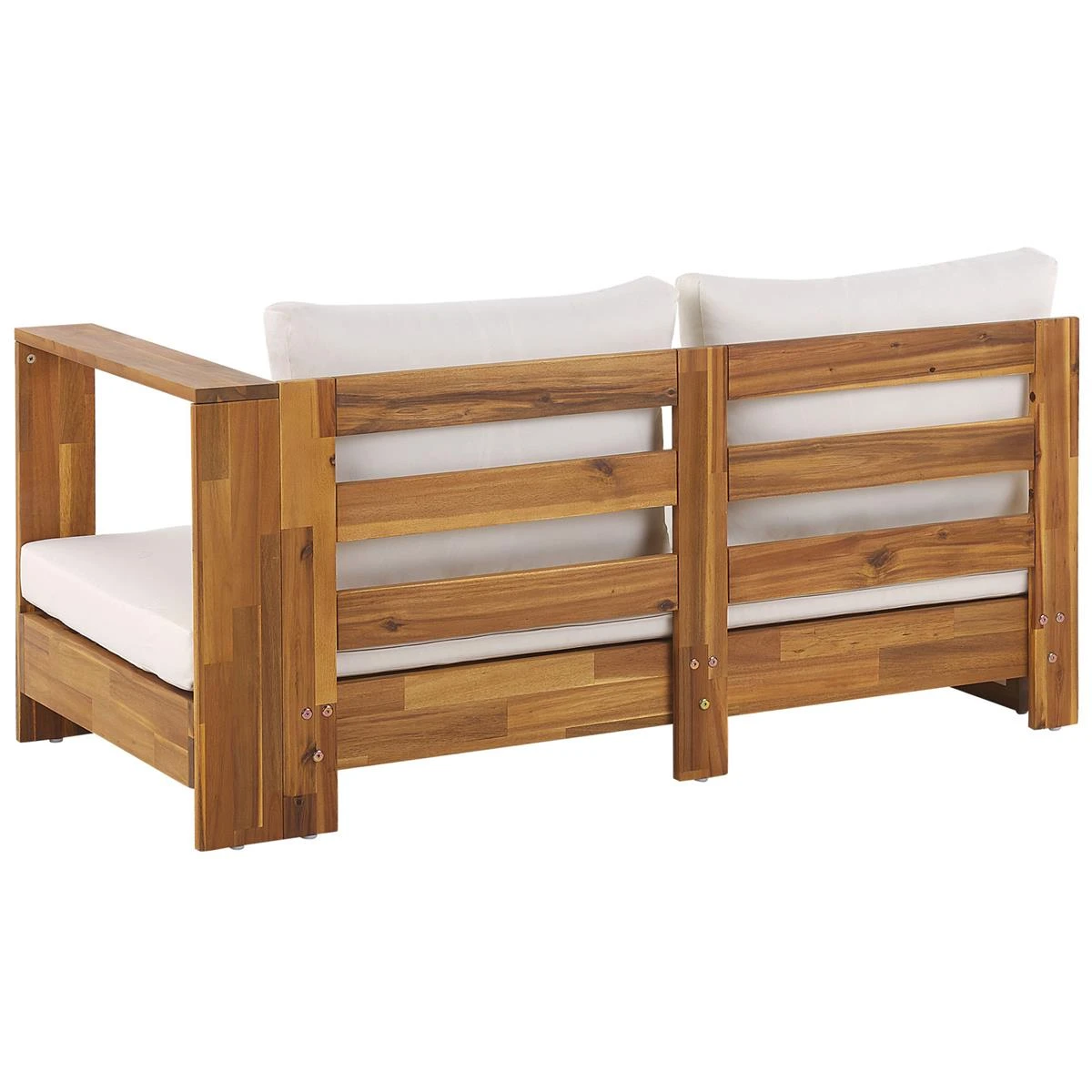 Beliani-MARETTIMO-Loungeset Voor 5-Lichte Houtkleur|Creme-Acaciahout Beliani-MARETTIMO-Loungeset Voor 5-Lichte Houtkleur|Creme-Acaciahout -Tuin & Buiten 9441065