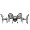 Beliani - ANCONA - Tuinset Voor 4 - Zwart - Aluminium
