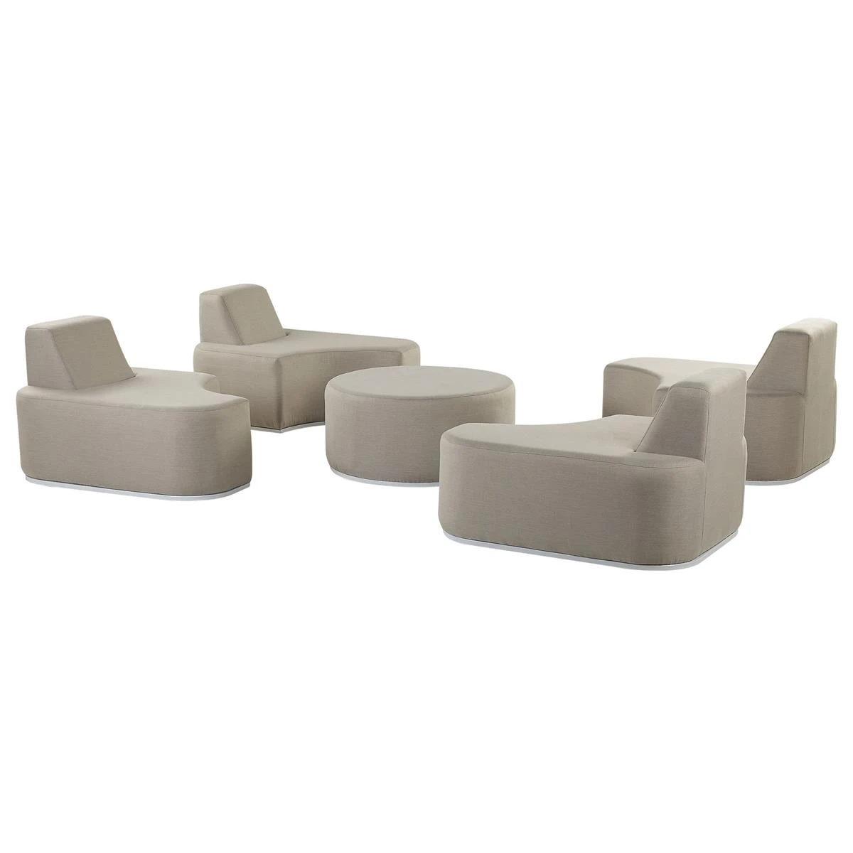 Beliani - FABRO - Loungeset Voor 4 - Grijs - Polyester Beliani - FABRO - Loungeset Voor 4 - Grijs - Polyester -Tuin & Buiten 9444059