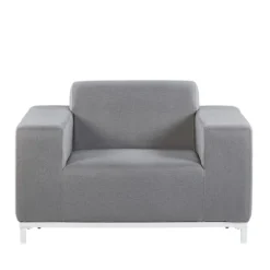 Beliani - ROVIGO - Loungeset Voor 5 - Grijs - Polyester -Tuin & Buiten 9444356