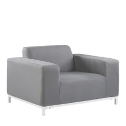 Beliani - ROVIGO - Loungeset Voor 5 - Grijs - Polyester -Tuin & Buiten 9444359