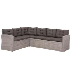 Beliani - VITERBO - Loungeset Voor 8 - Grijs - PE Rotan 3 Beliani - VITERBO - Loungeset Voor 8 - Grijs - PE Rotan -Tuin & Buiten 9446099