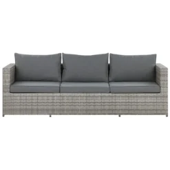 Beliani - SABBIA - Loungeset 5-zits Hoek Rechts - Grijs - PE Rotan -Tuin & Buiten 9448566