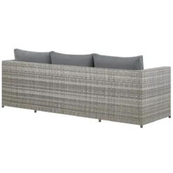 Beliani - SABBIA - Loungeset 5-zits Hoek Rechts - Grijs - PE Rotan -Tuin & Buiten 9448572