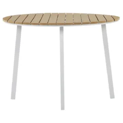 Beliani - CAVOLI - Tuinset Voor 4 - Wit|Beige - Aluminium -Tuin & Buiten 9448574