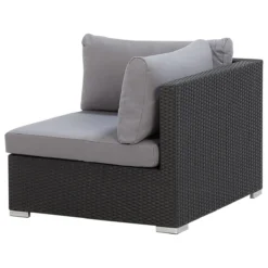 Beliani - SANO - Loungeset Voor 4 - Zwart - PE Rotan -Tuin & Buiten 9448775