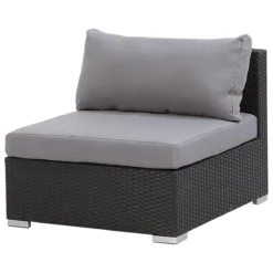 Beliani - SANO - Loungeset Voor 4 - Zwart - PE Rotan -Tuin & Buiten 9448776