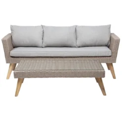 Beliani - VITTORIA - Loungeset Voor 5 - Natuurlijk - PE Rotan 2 Beliani - VITTORIA - Loungeset Voor 5 - Natuurlijk - PE Rotan -Tuin & Buiten 9448952