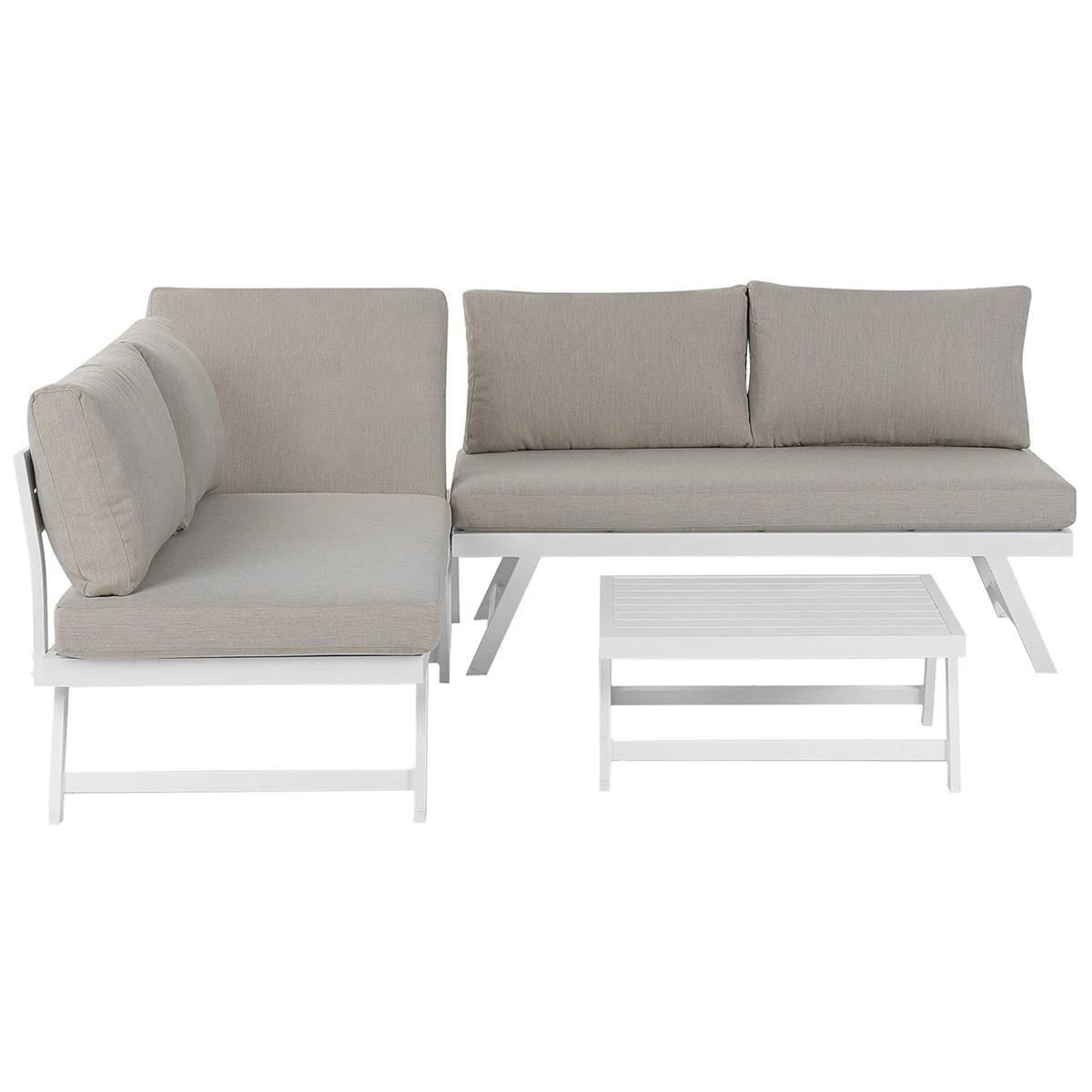 Beliani - COCCORINO - Loungeset Voor 5 - Grijs - Aluminium Beliani - COCCORINO - Loungeset Voor 5 - Grijs - Aluminium -Tuin & Buiten 9449775